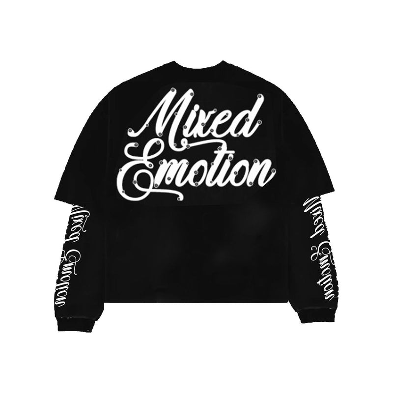 Mixed Emotions - Black Blur Angel Long Sleeve Tee