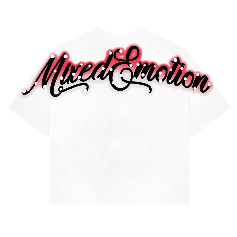 Mixed Emotions - Bliss White Cropped Tee