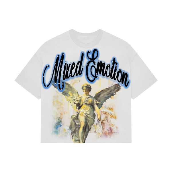 Mixed Emotions - White Statue Cropped Tee