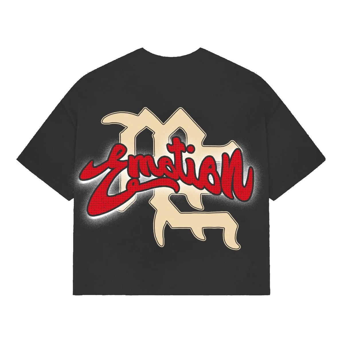 Mixed Emotions - Dark Grey Angel Blinded Crop Tee