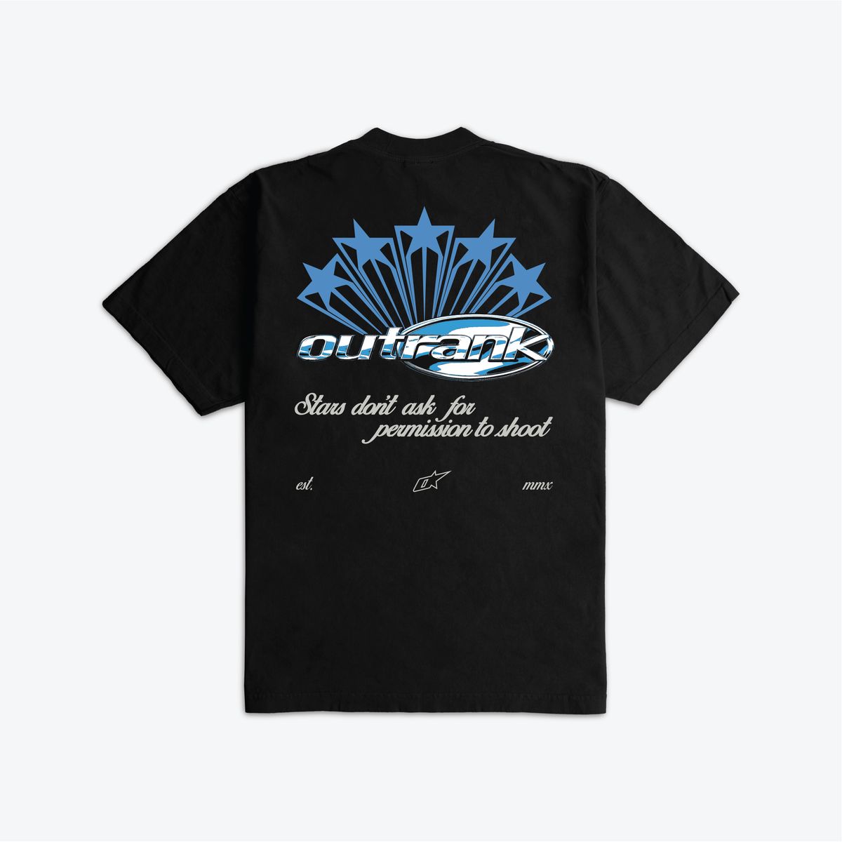 Jordan UNC 5’s Shirt UNC Outrank - Stars Don’t Ask Black UNC Blue Shirt