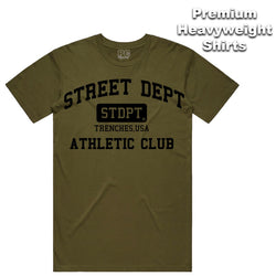 Street Dept - Athletic Club Olive Green Black Tee