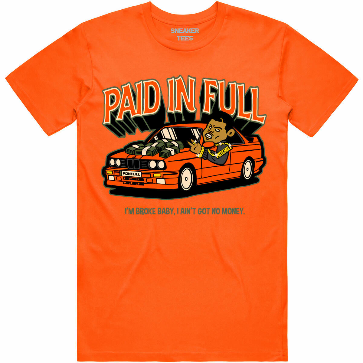 Jordan 5 Olive 5s Shirt to Match - Orange Sneaker Tees - Paid