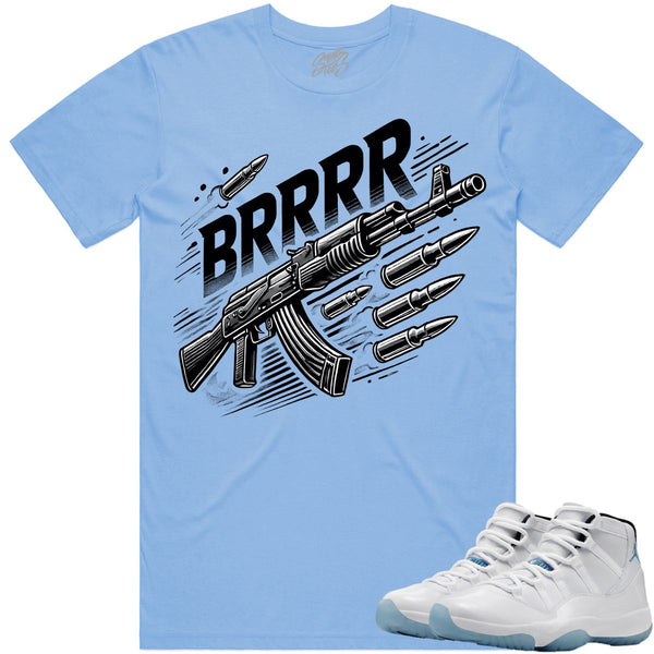 Jordan 11 Legend Blue Columbia 11s Sneakers Tee Brrrr