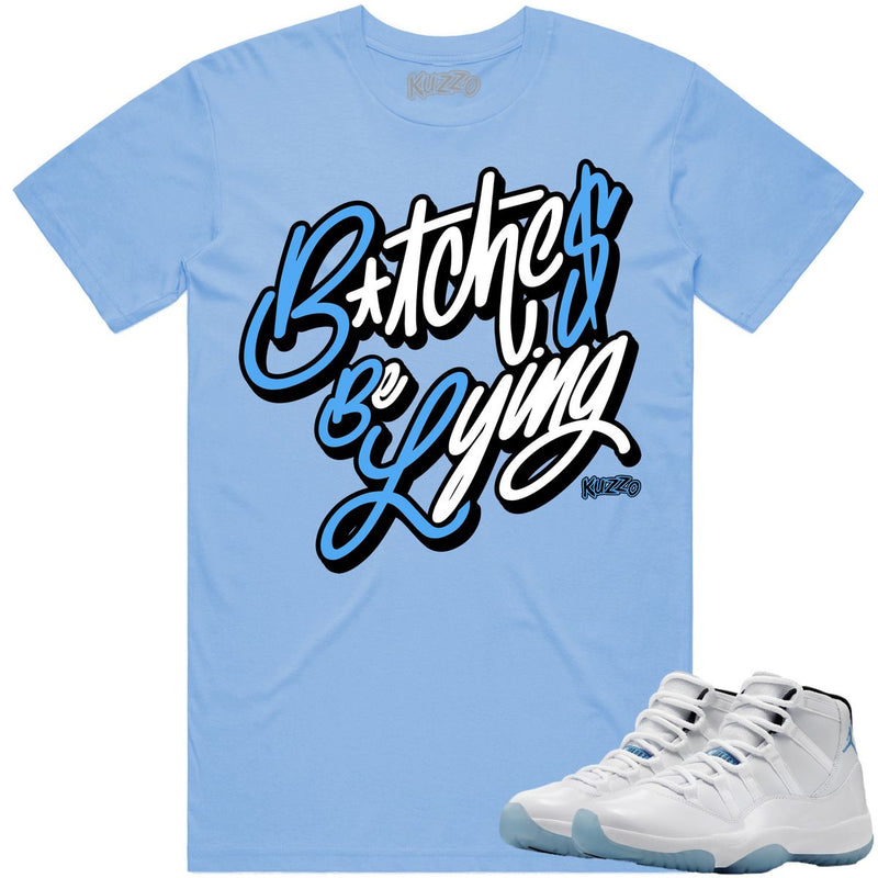 Jordan 11 Legend Blue Columbia 11s Sneakers Tee Be Lying