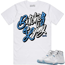 Jordan 11 Legend Blue Columbia 11s Sneakers Tee Be Lying