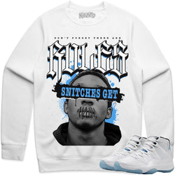 Jordan 11 Legend Blue Columbia 11s Crewneck UNC Stitches