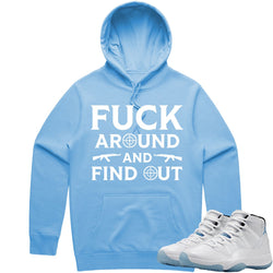 Jordan 11 Legend Blue Columbia 11s Hoodie F#ck AK47