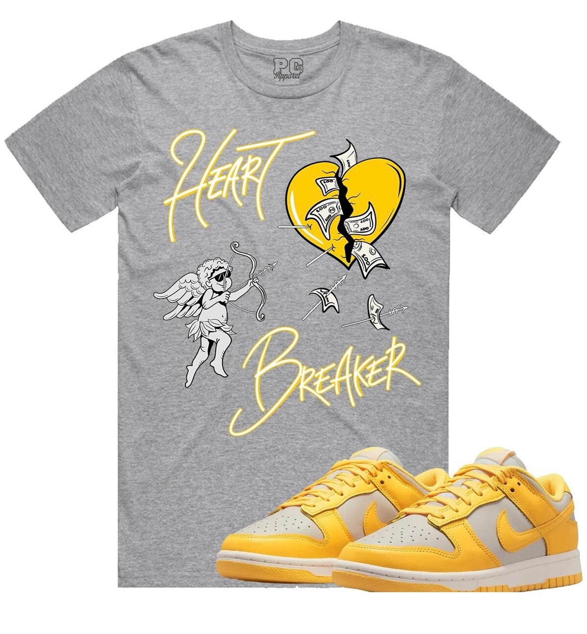 Heart Breaker - Grey Gold Tee