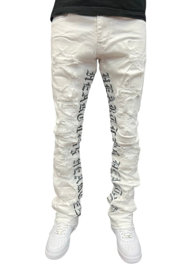 Focus - 3449 White / Grey Jean