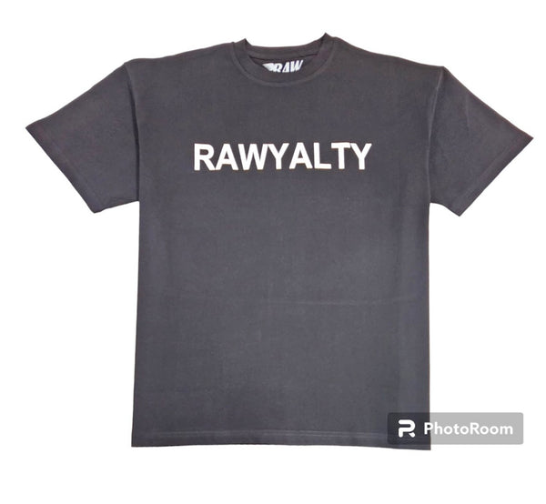 Rawalty - essentials black / white tee