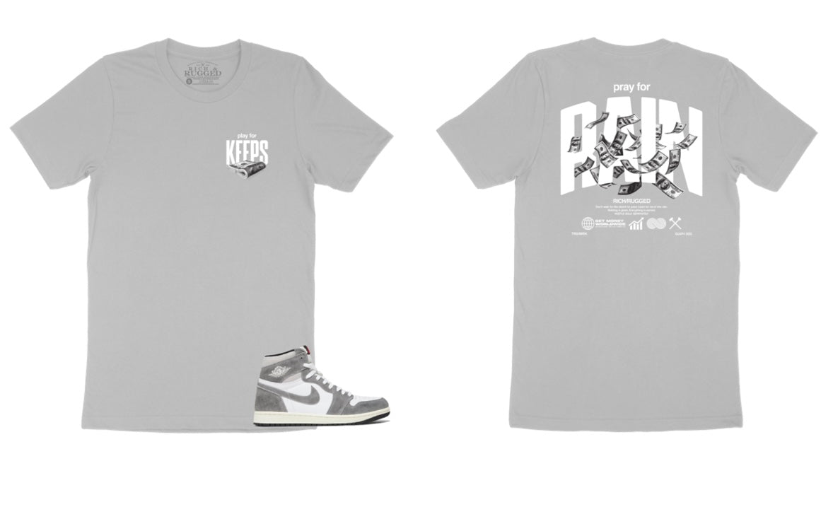 Rich & Rugged - Play and Pray Grey Tee