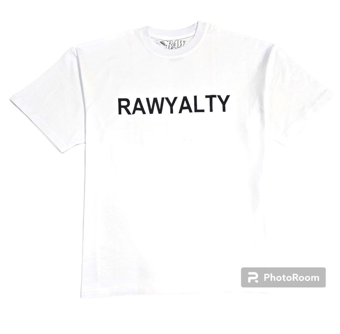 Rawalty - Essentials  White Black Tee