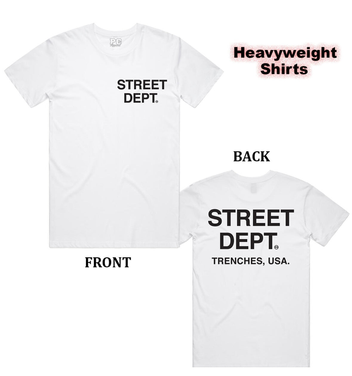 Street Dept White Black Tee
