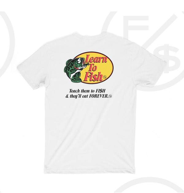 Fly supple - learn to fish white tee