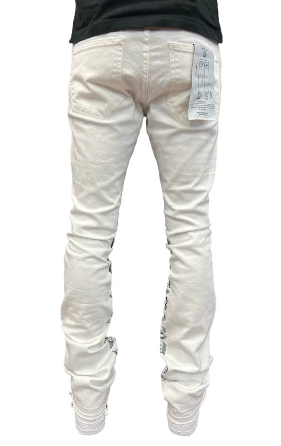 Focus - 3449 White / Grey Jean