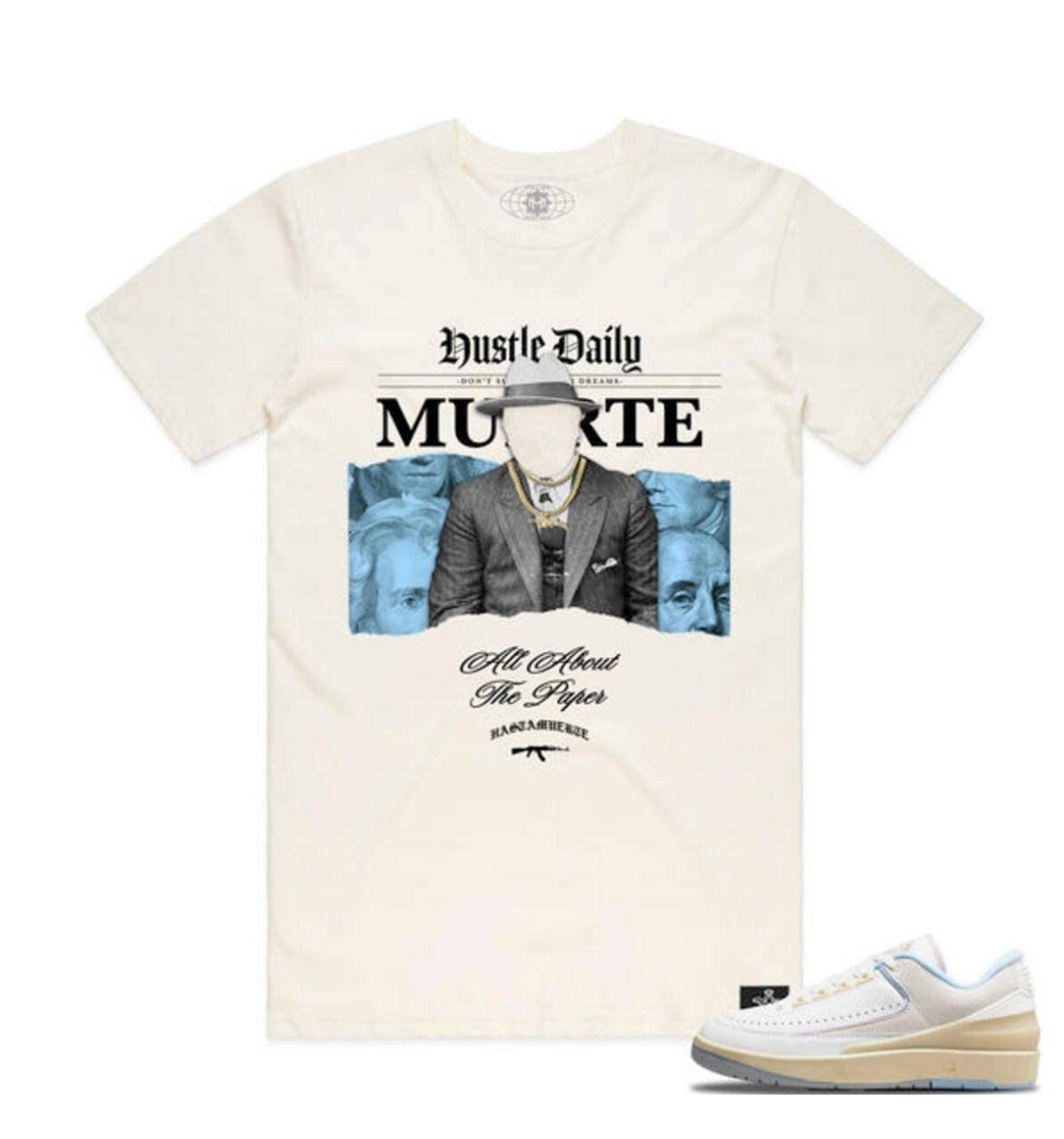 Hasta - All About The Paper natural Tee