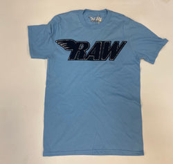 Rawalty - RAW Sky Blue / Black Logo Tee
