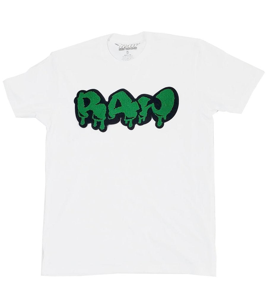 Rawalty - RAW Drip  White Green Tee