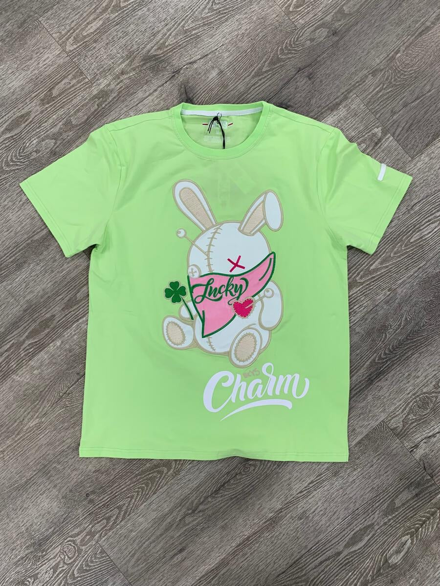 Black Keys - BIG LUCKY CHARM Lime Green Tee