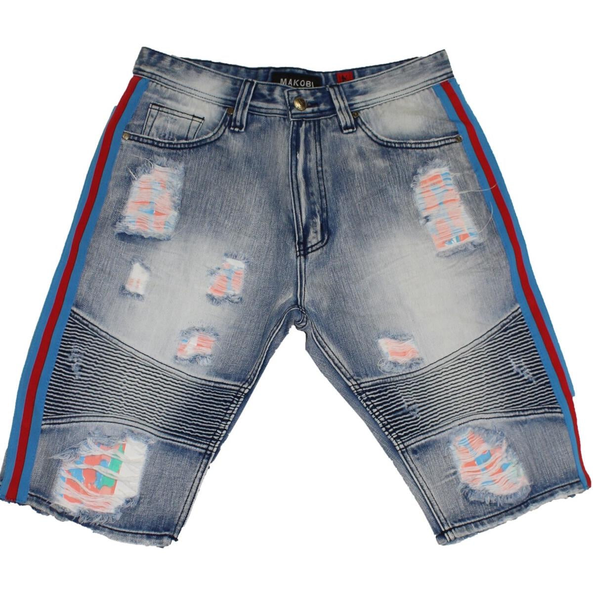 Makobi Shorts - RED Sky Blue