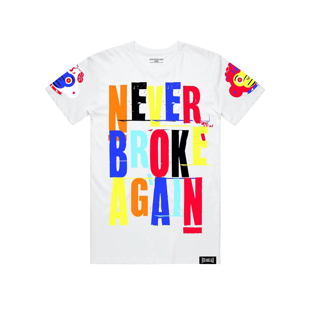 Never Broke Again - MONKEY SLEEVE TSHIRT (MONKEYSLEEVETEEWHT)