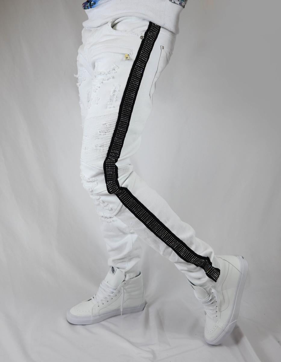 Preme - Jeans WHITE BLACK Diamond