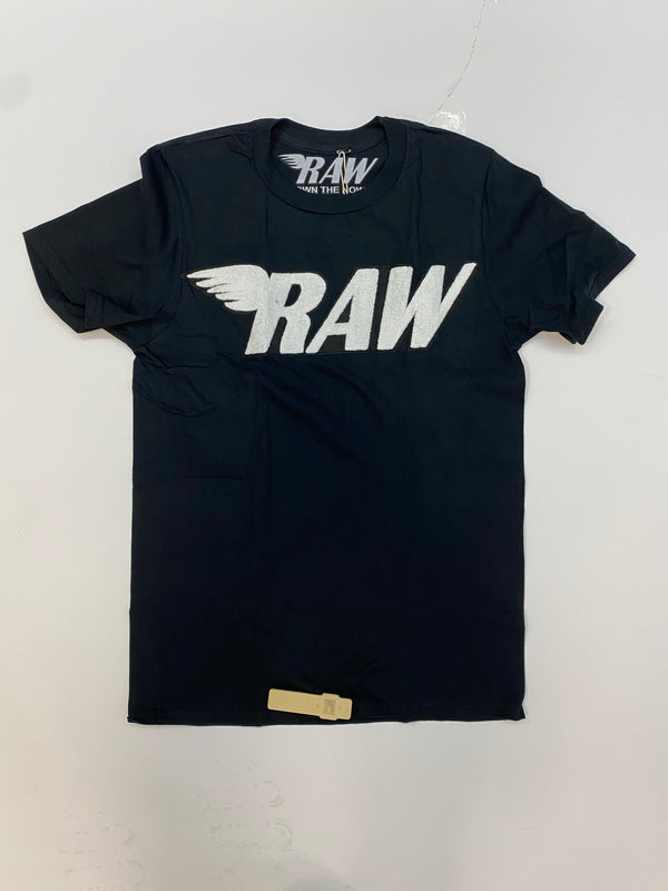 Rawalty - RAW Black / White Logo Tee