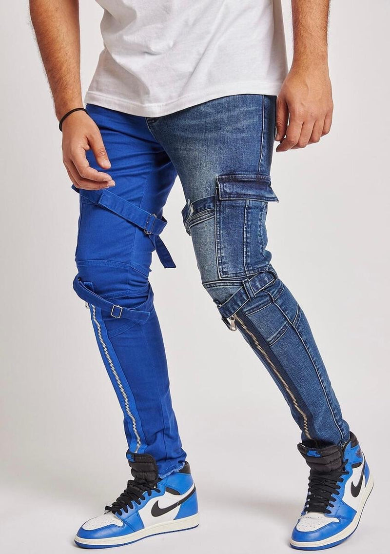 Jean Rish Blue Royal Blue Skinny Jeans For Men