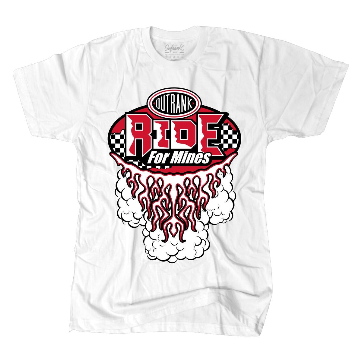 OutRank - Ride for Mines White Tee