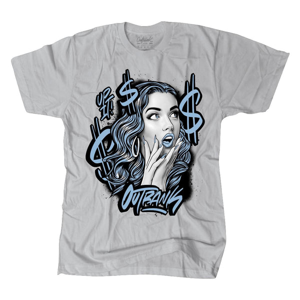Outrank - Up It Silver / Sky Blue Tee