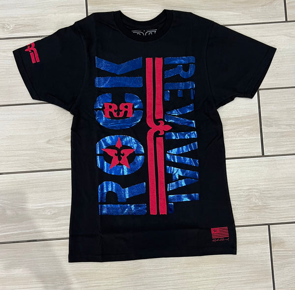 Rock Revial- TES4965 Black / Red Royal Tee