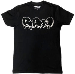 Rawalty - RAW Drip Logo Black / Black / White Tee