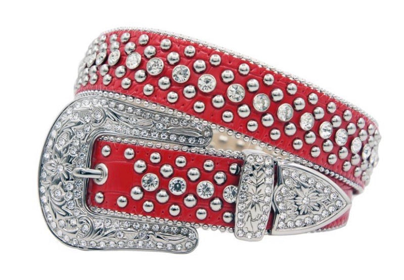 Karma Dna Belt - Red Silver Diamond Middle