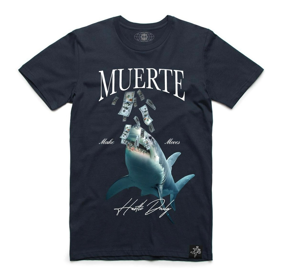 Hasta - Shark Money Navy Tee