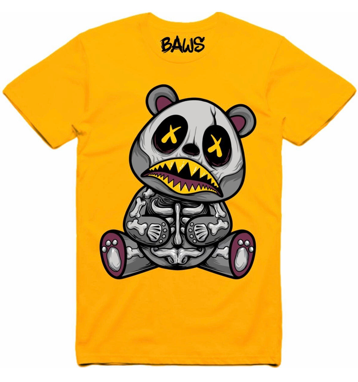 Baws - Skull Baby Mustard Yellow Tee