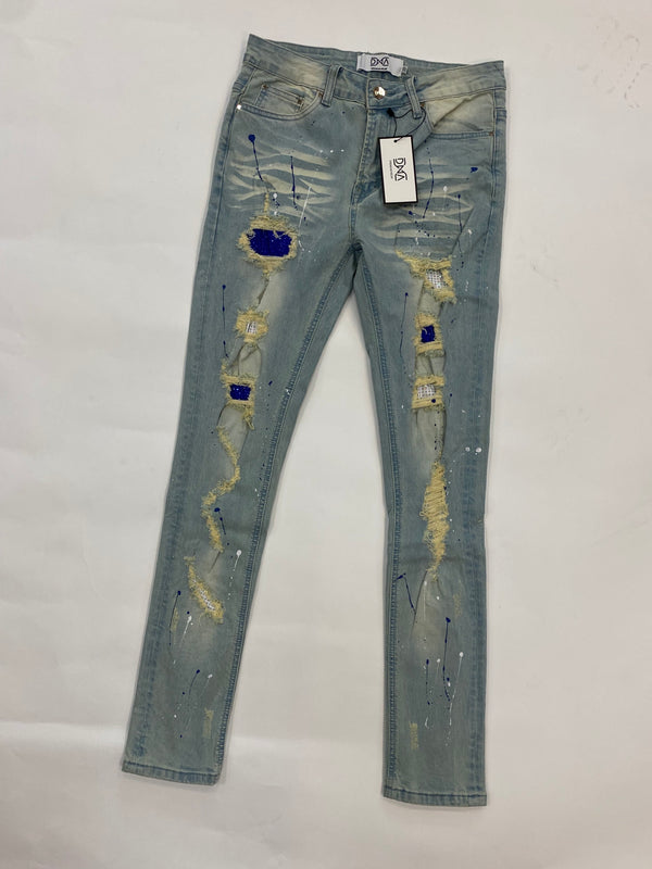 Dna - Jeans Patches Blue / White