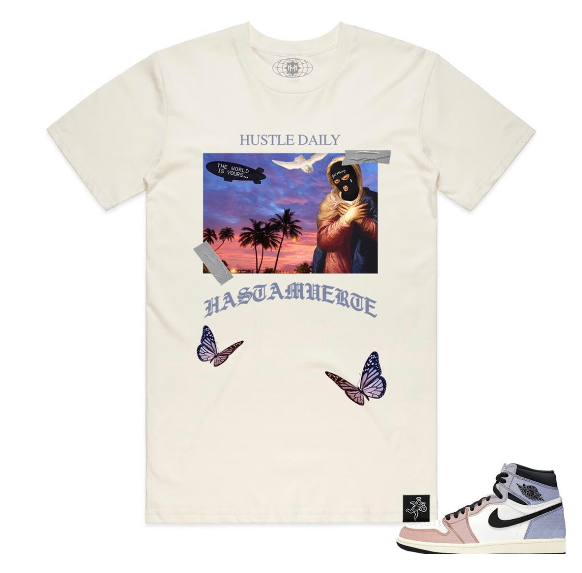 Hasta - The World Is Yours natural tee