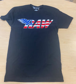 Rawalty - RAW Black / Red / White / Blue Tee