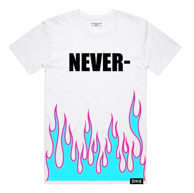 Never Broke Again - NEVER Flame White Tee
