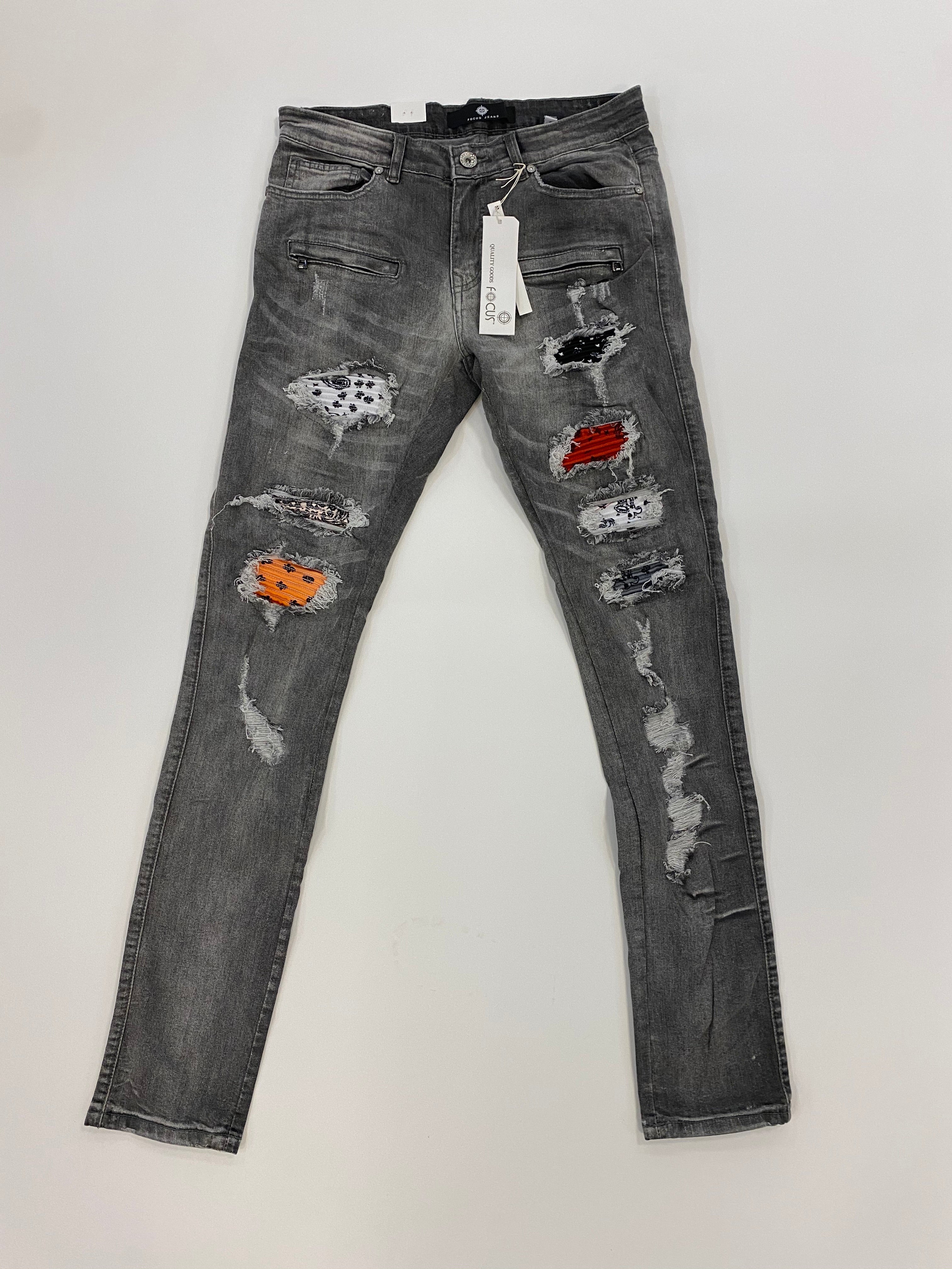 Focus / Jean Patch Grey / Red / Black