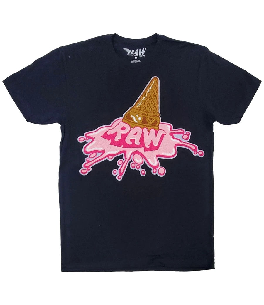 Rawalty - RAW Ice Cream Cone Black Tee