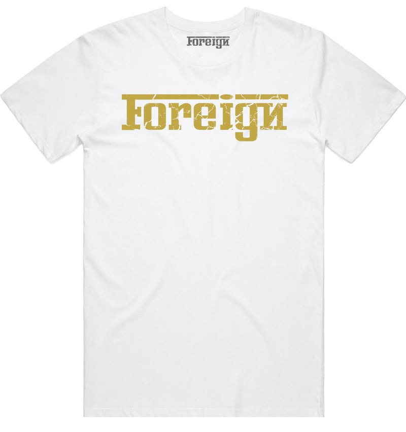 Foreign - White / Gold Tee