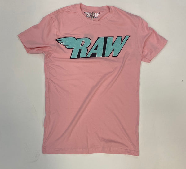 Rawalty - RAW Pink / Aqua Blue Tee
