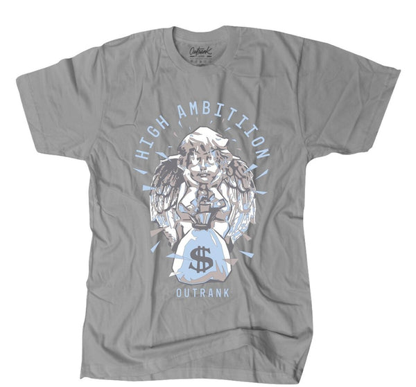 Outrank - High Ambition Grey / Sky Blue Tee