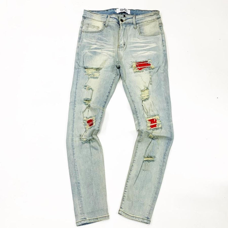 DNA Jeans - Blue Jean RED STONES