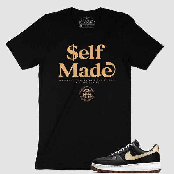 Rich & Rugged - Self Made Black & Brown Tee