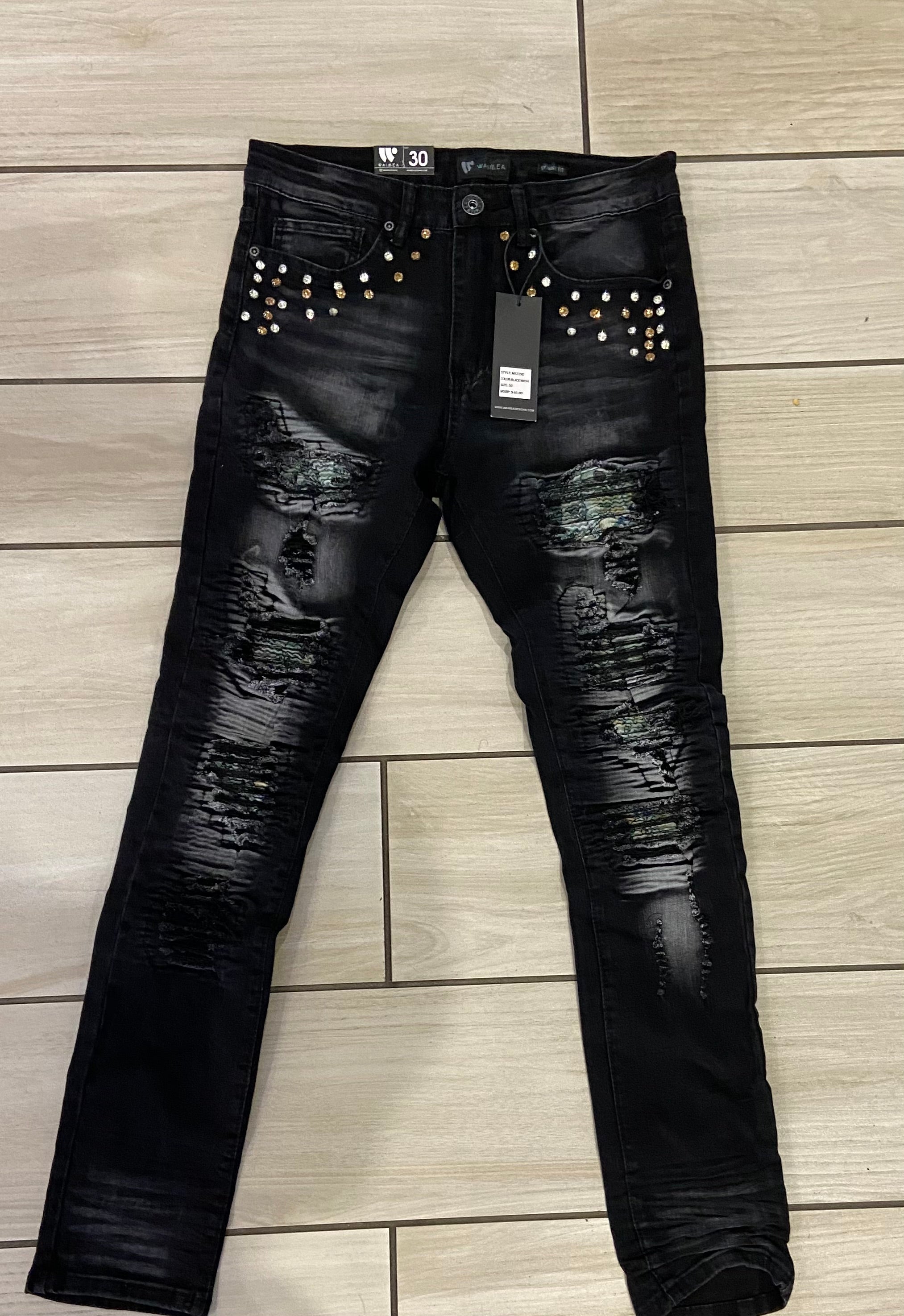 Waimen - M5229D Black Wash Jean