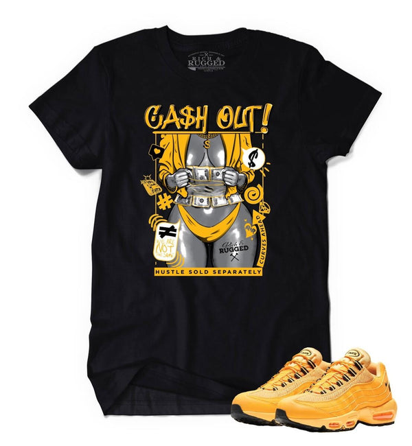 Rich & Rugged - Cash & Curves (RRCCU-BLK) Black / Gold Tee