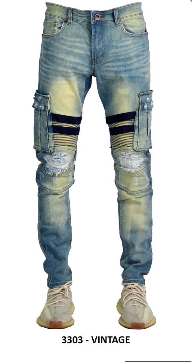 Focus - CARGO STRAP DENIM Vintage